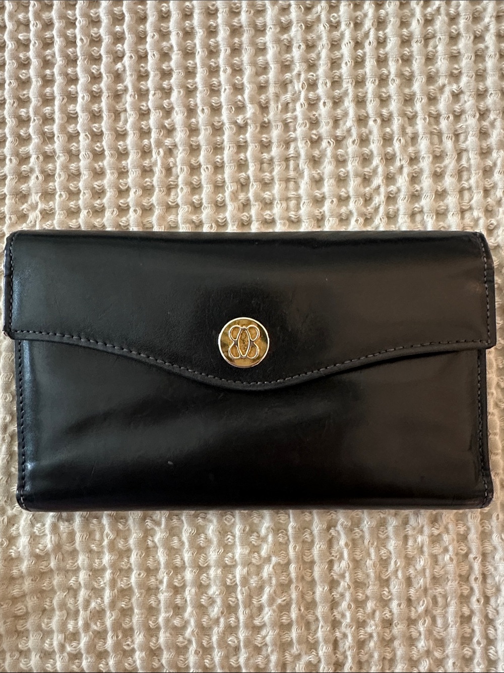 Vintage Bosca Leather Continental Envelope Wallet.